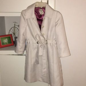 Tulle cream 3/4 sleeve coat